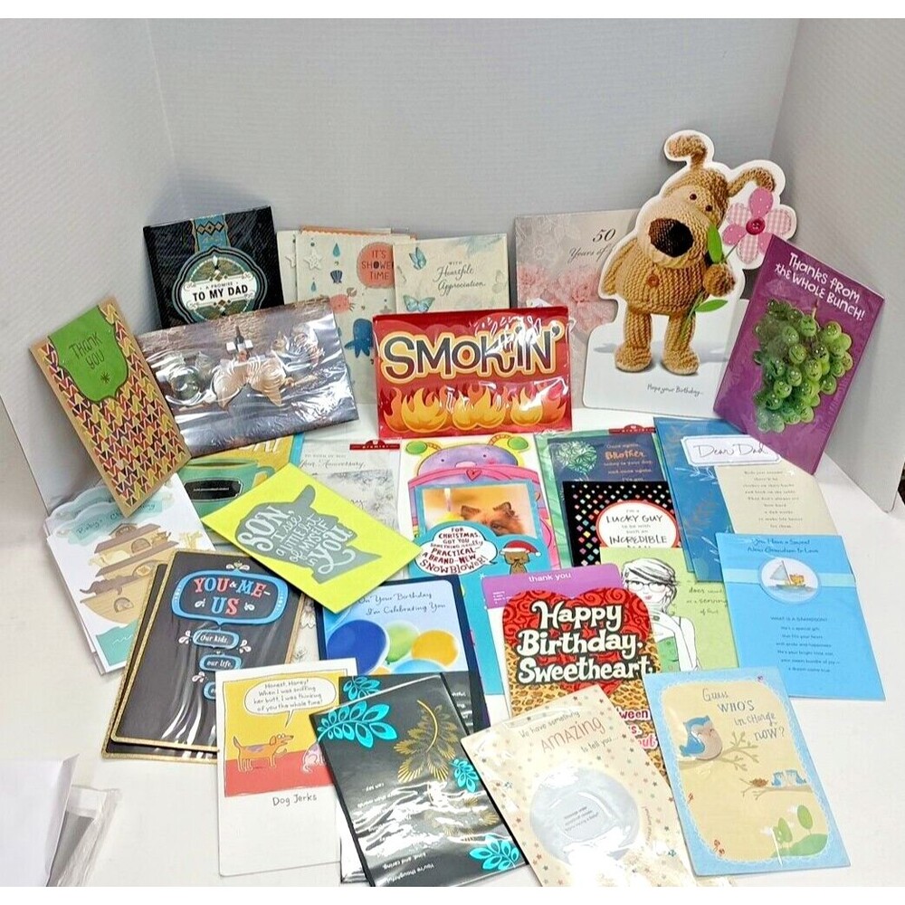 Lot of 40 plus Vintage Greeting Cards Kids & Adults w/ Envelopes Various Themes